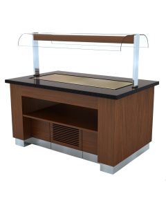 CombiSteel REFRIGERATED BUFFET WENGE 1600  WITH STAINLESS STEEL COOLING SURFACE