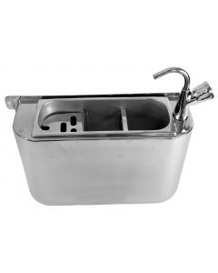 Combisteel SINK FOR ICE CREAM SCOOP WITH WATER TAP 410X120X270  WITH WATER DRAIN HOLE, WATER CONNECTION AND OVERFLOW PIPE
