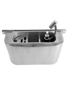 Combisteel SINK FOR ICE CREAM SCOOP WITH SCOOP SHOWER 410X120X270  WITH WATER DRAIN HOLE, WATER CONNECTION AND OVERFLOW PIPE