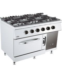 Combisteel BASE 700 GAS STOVE 6 BU. WITH GAS OVEN