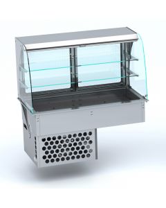 Combisteel DROP-IN CURVED REFRIGERATED DISPLAY - ROLL-UP 4/1